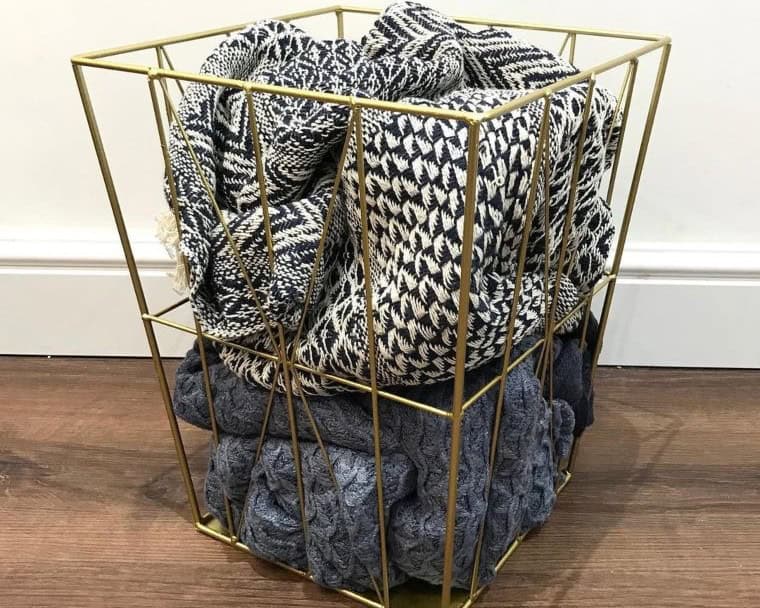 Art Décor Geometric Blanket Basket