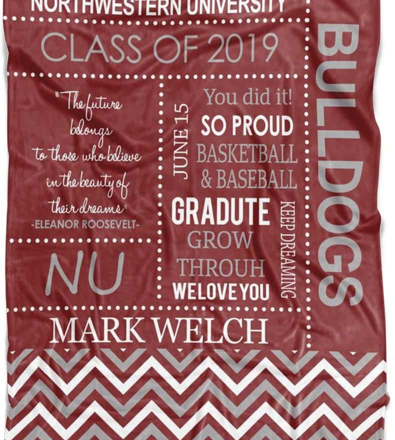 Personalized Graduation Blanket