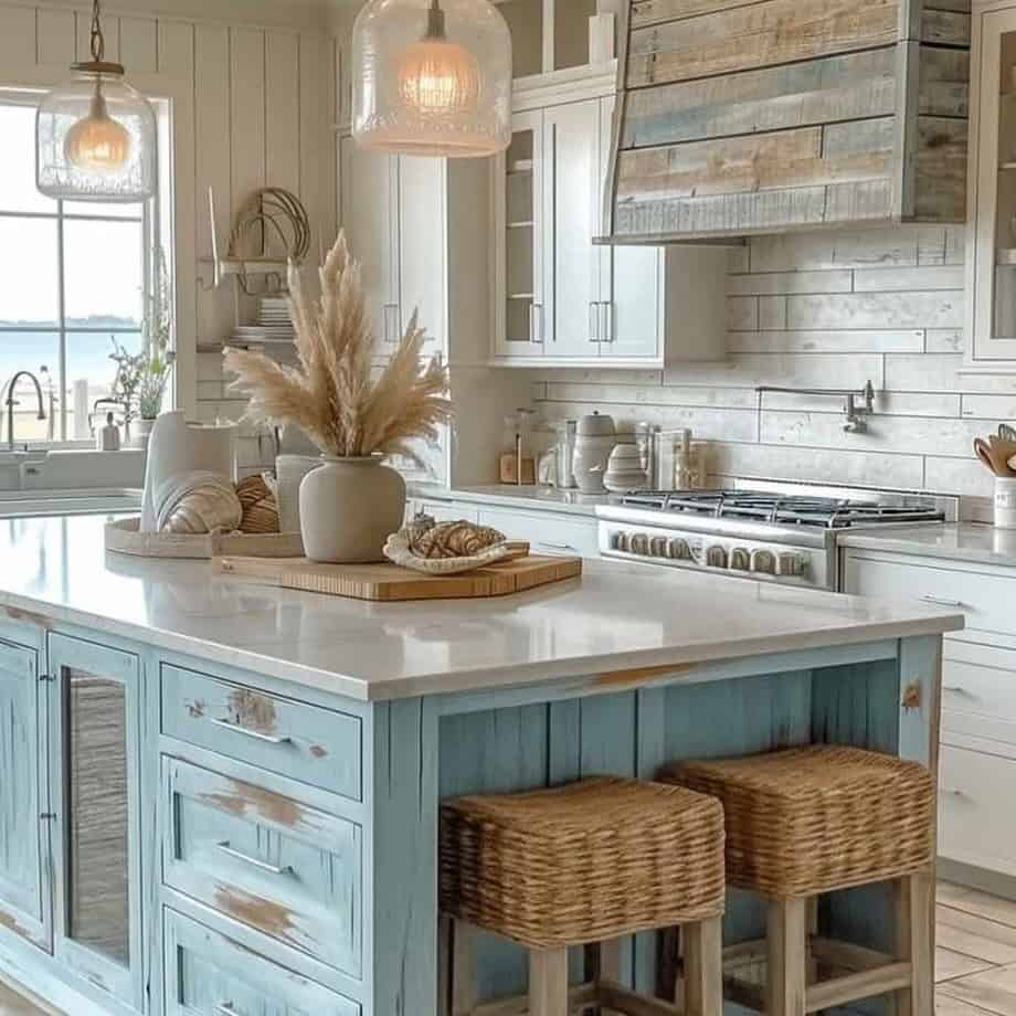 Blue Chalk Cabinets