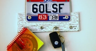 License Plate Key Hanger