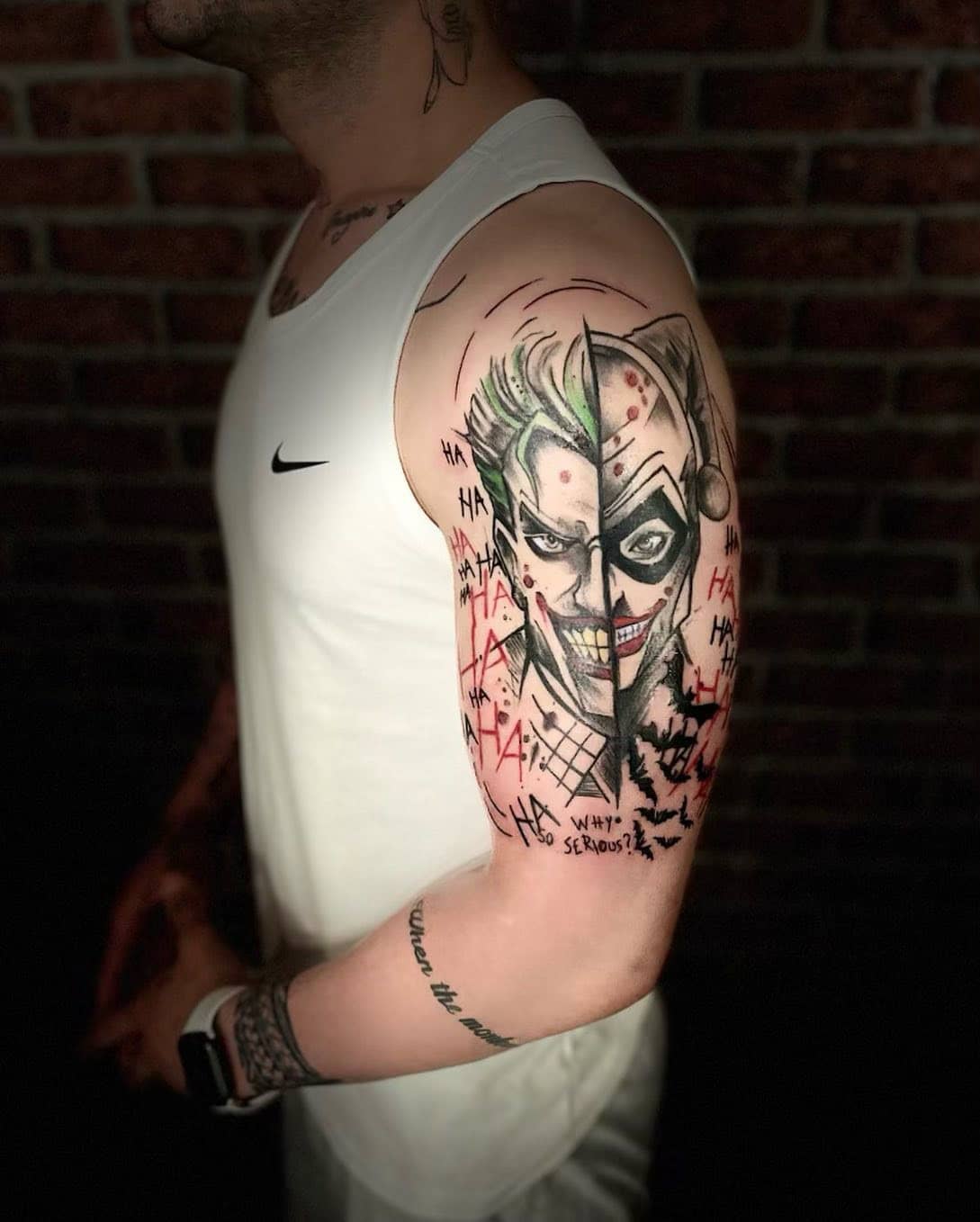 5] “Why So Serious” Gangster Joker Tattoo Designs