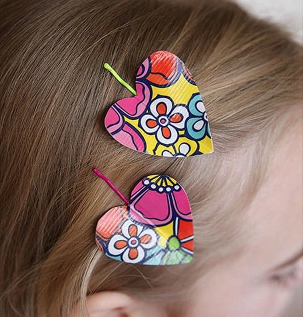 DIY Duct Tape Hair Pins