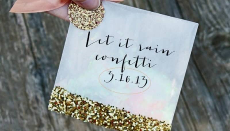 Glittery Wedding Confetti Bags