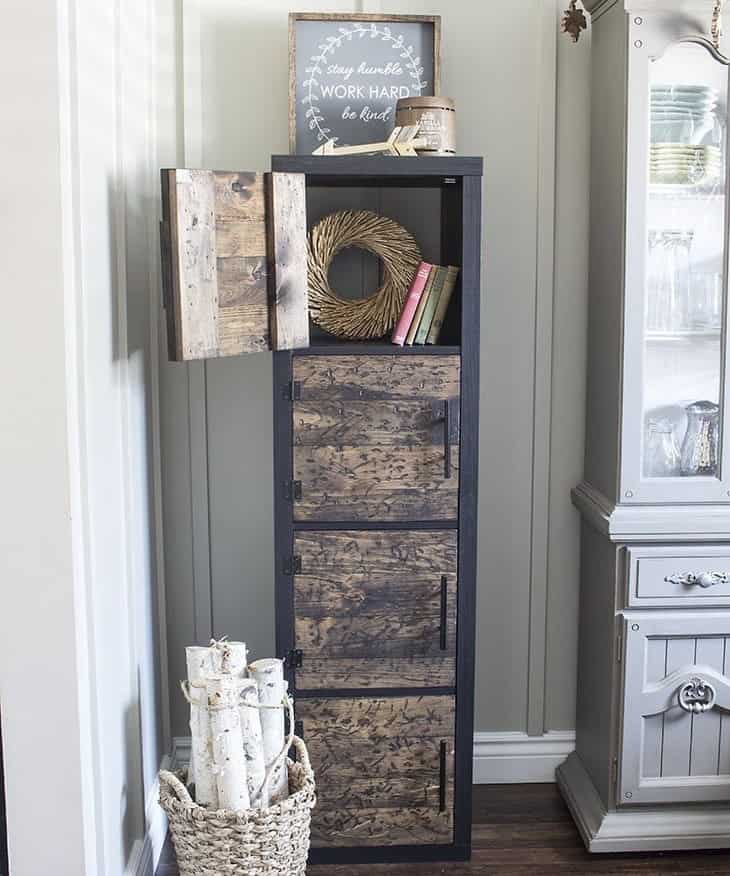 Rustic Shelving Unit with Doors