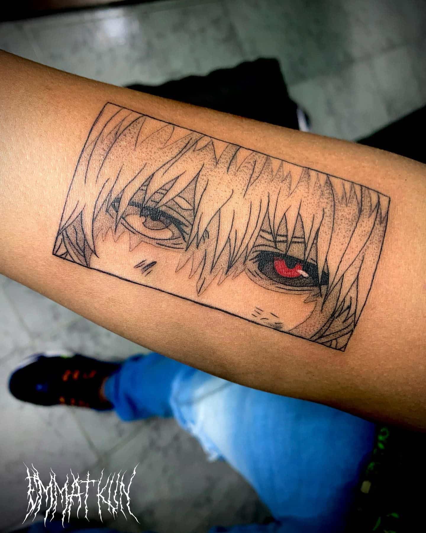 22] Tokyo Ghoul Forearm Tattoo: Proudly Wearing Kaneki