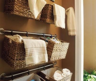 Use Wicker Baskets Instead of Shelves