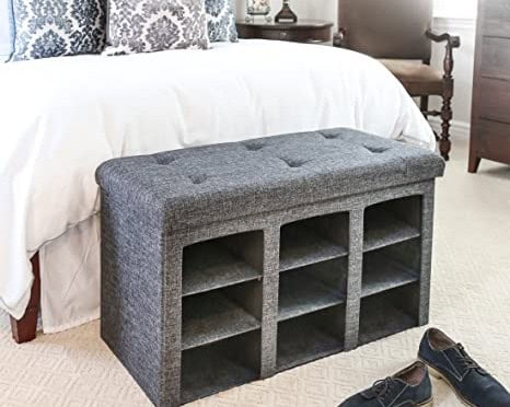 End-of-Bed Shoe Storage Ottoman