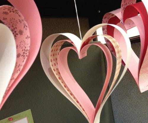 Paper Strip Heart Decorations