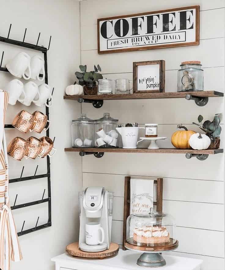 USE A METAL WALL MUG RACK