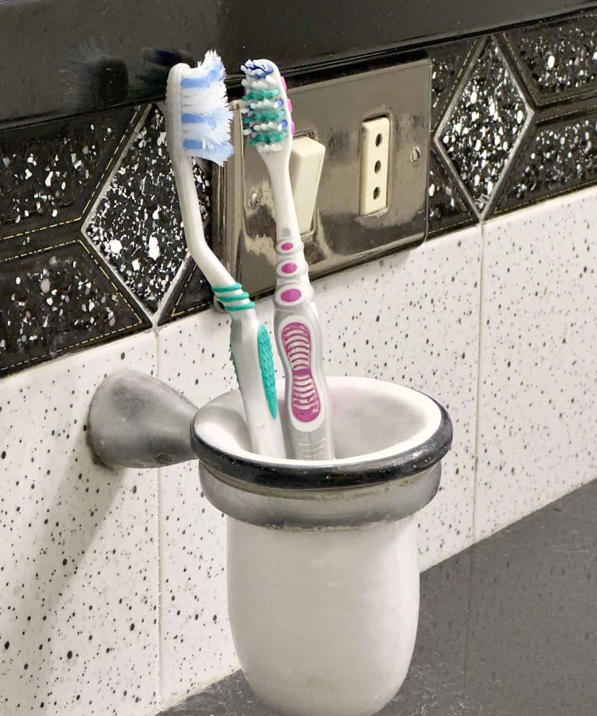 Use A Wall Mounted Toothbrush Holder