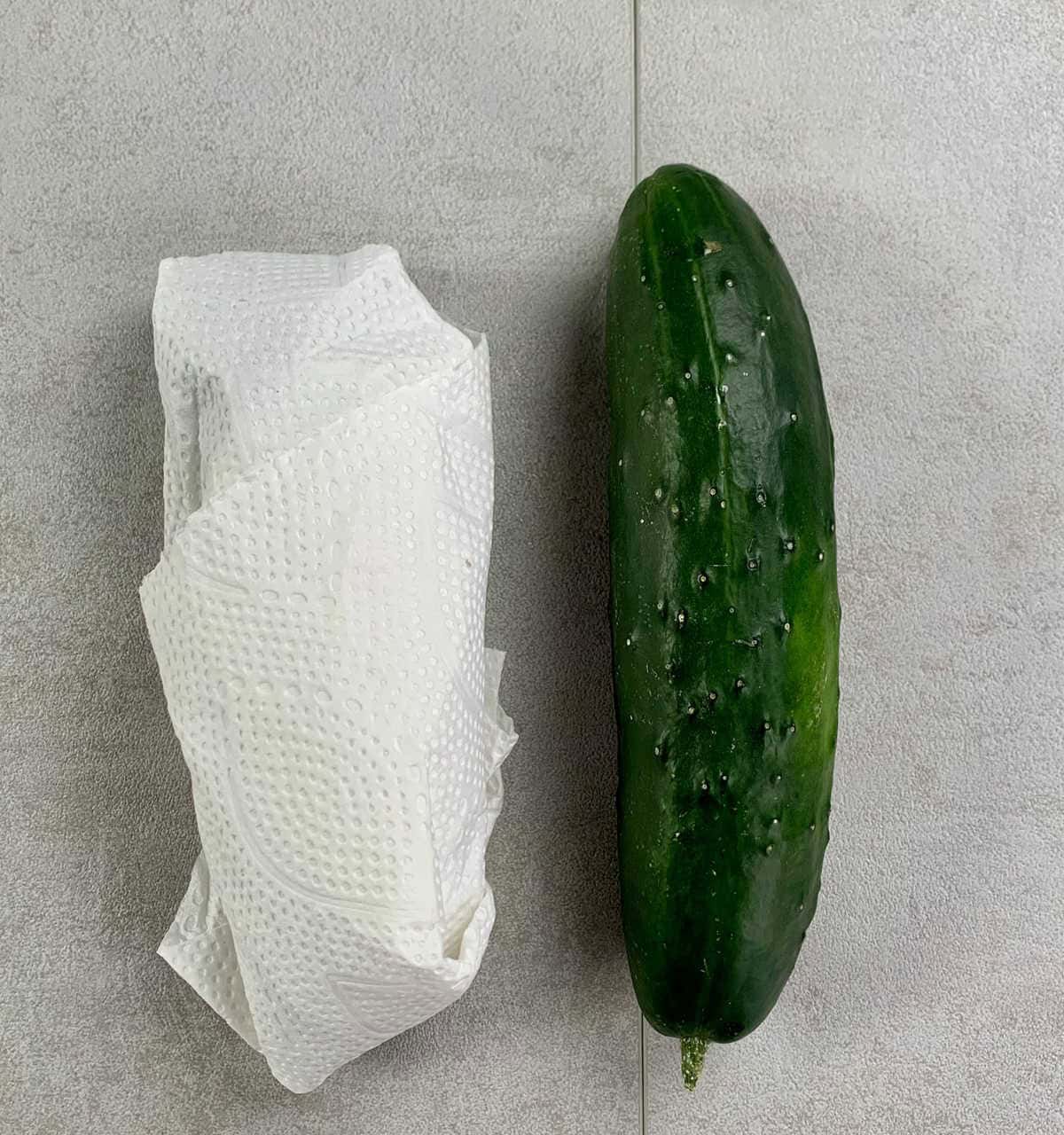 Wrap Cucumbers in a Paper Towel