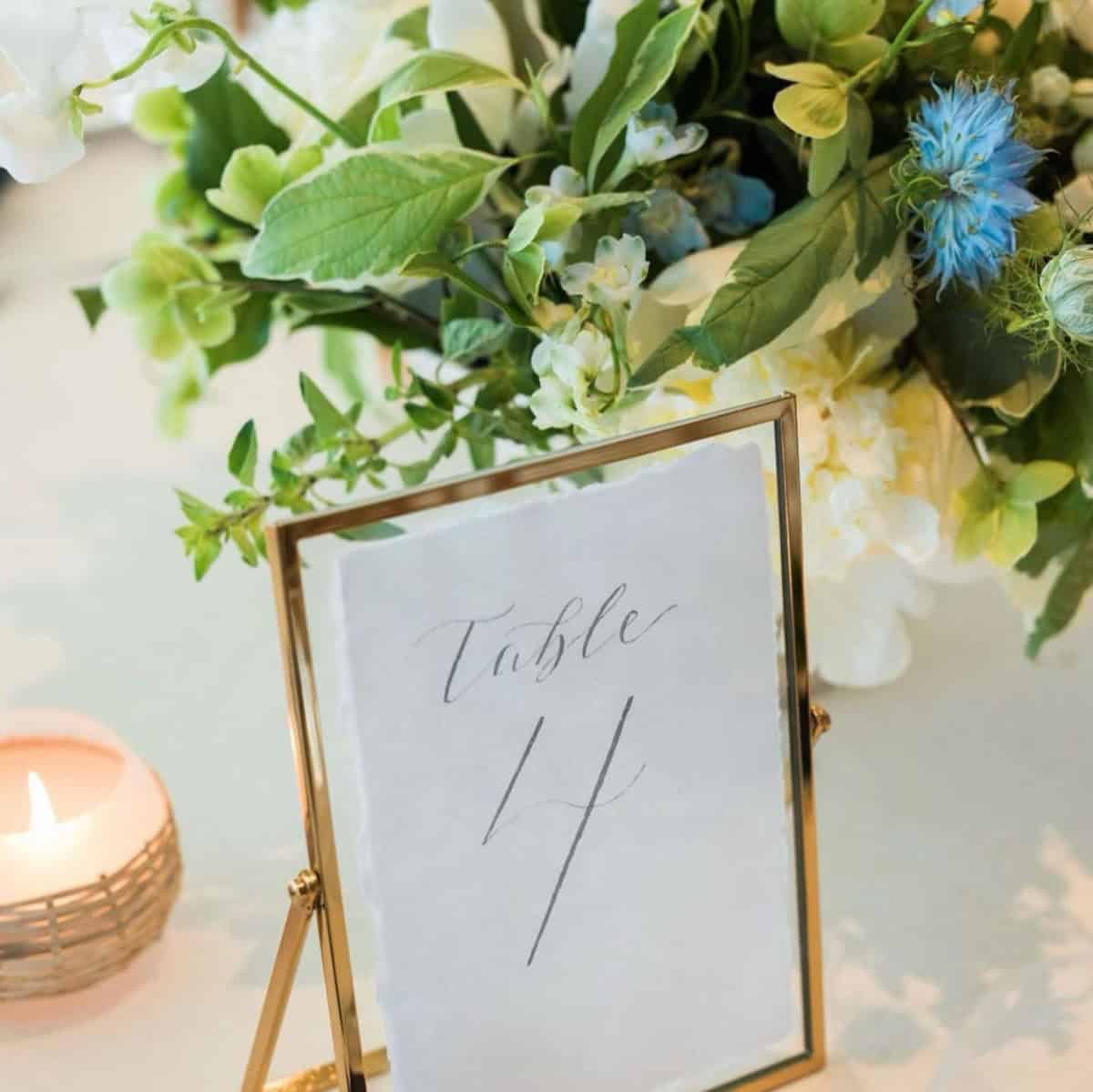 Handmade Paper Table Numbers