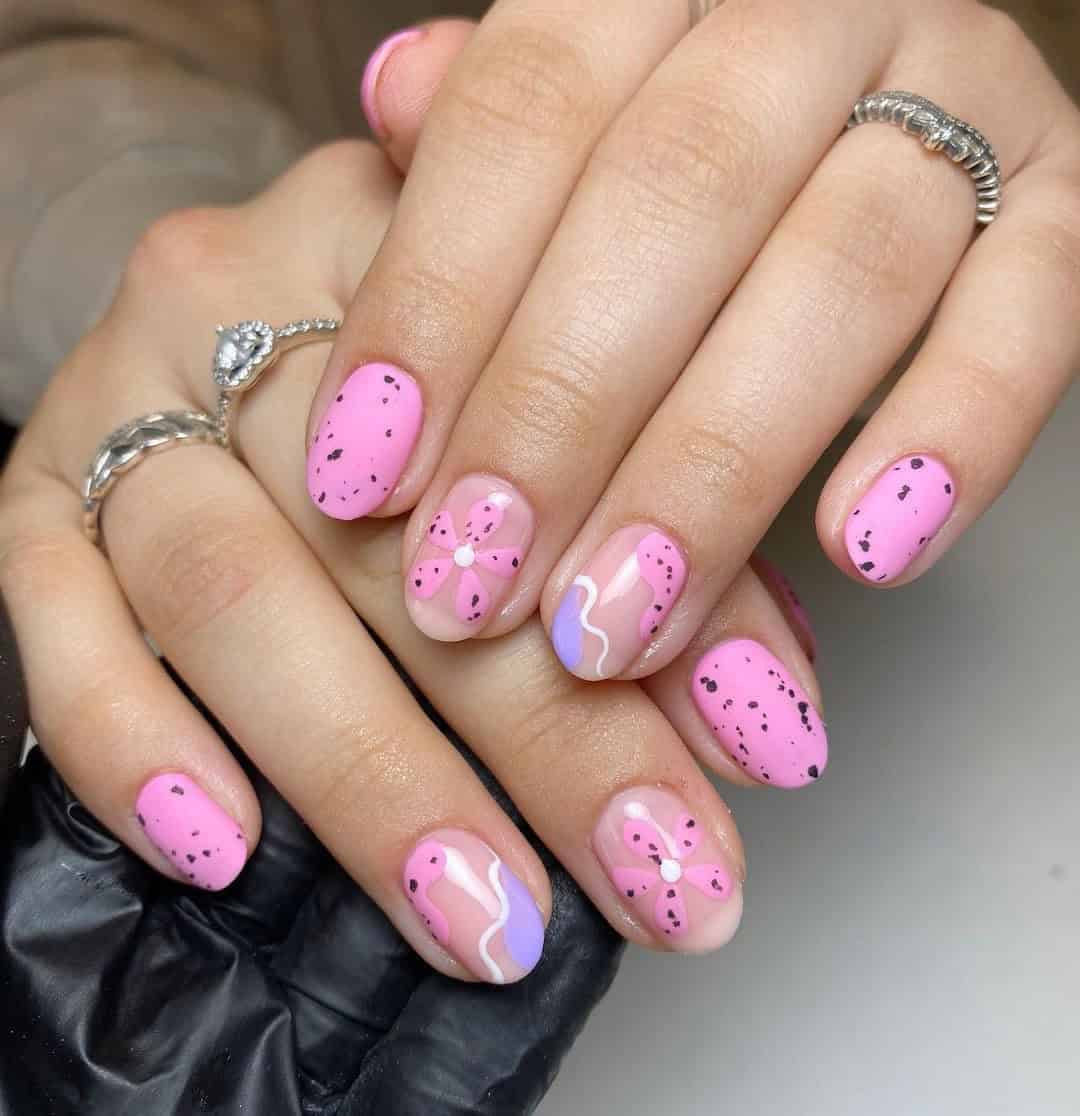 PINK EASTER NAILS