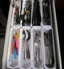 Organize Cutlery Drawer with Storage Trays