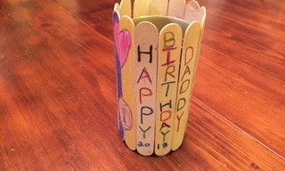 Popsicle Stick Pen Holder