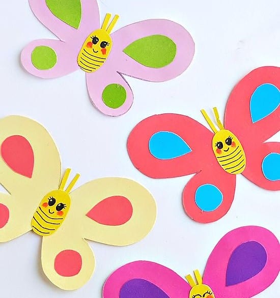 Smiley Paper Butterflies