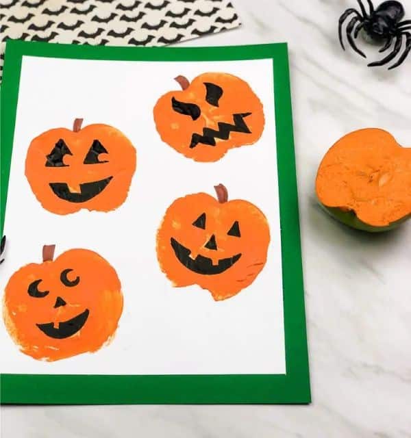 Apple Stamp Pumpkin Craft