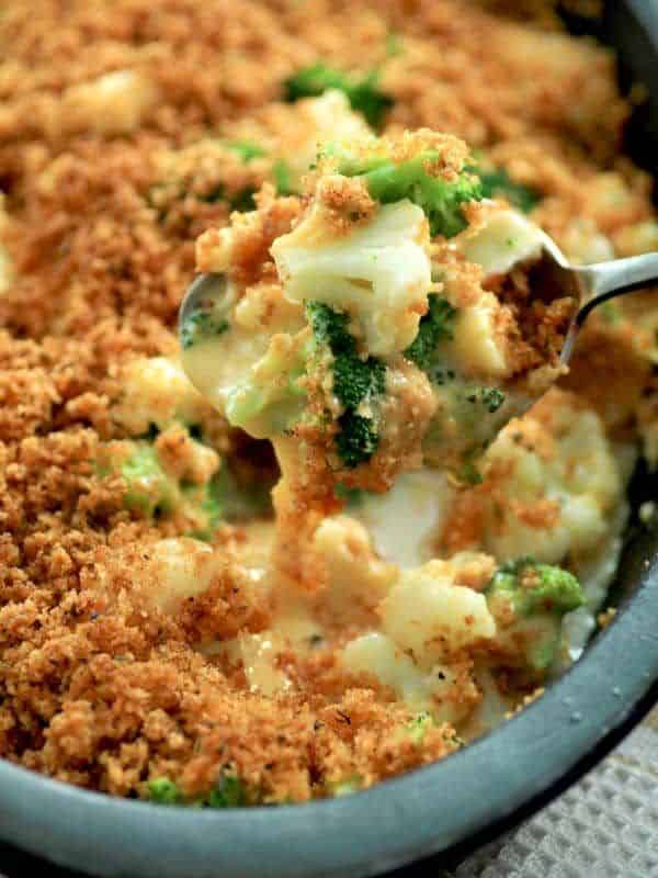 BROCCOLI CAULIFLOWER CHEESE BAKE