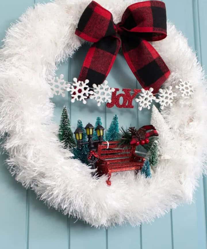 Thrifted Wintry Scarf Wreath