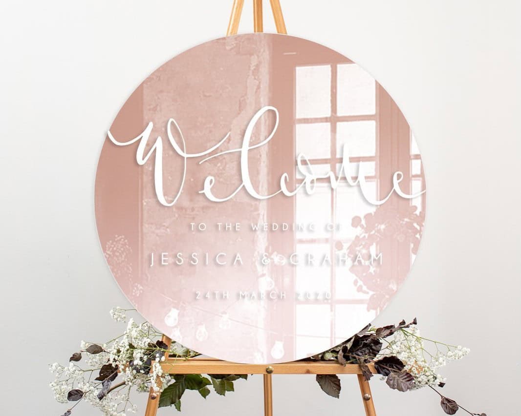 Glossy Wooden Wedding Sign