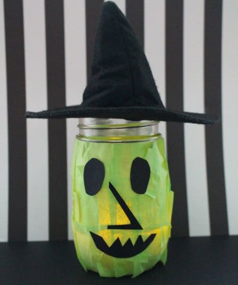 Witch Halloween Mason Jar