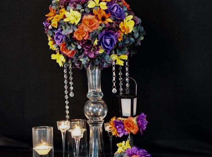 Tall Fall Wedding Centerpiece