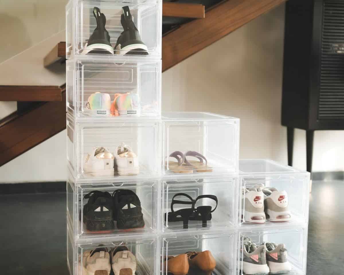 Clear Multi Bins for Shoe Storage