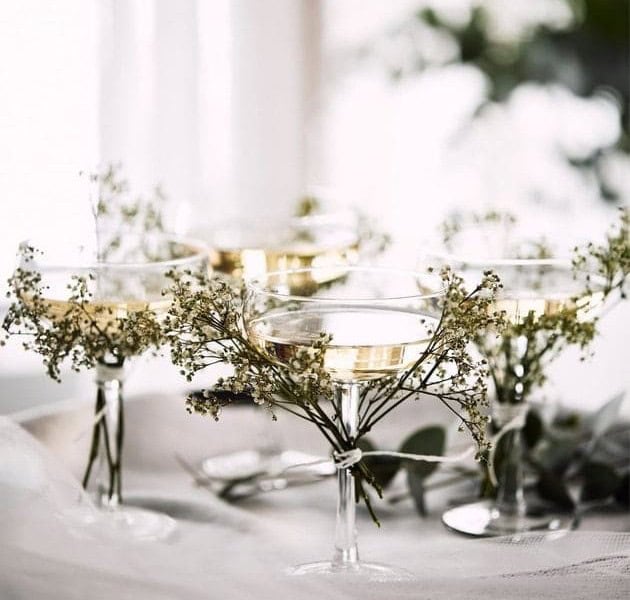 STORHET Champagne Glasses for Wedding Table