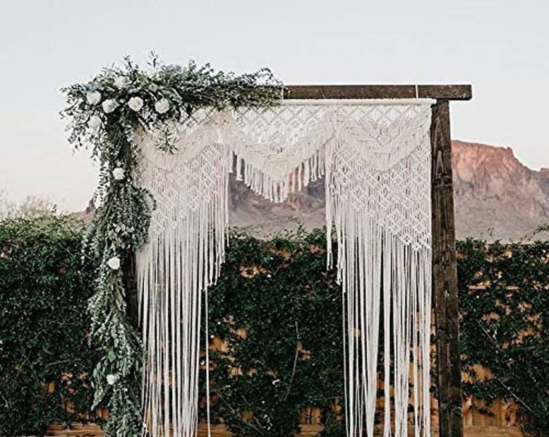 Macramé Wedding Backdrop