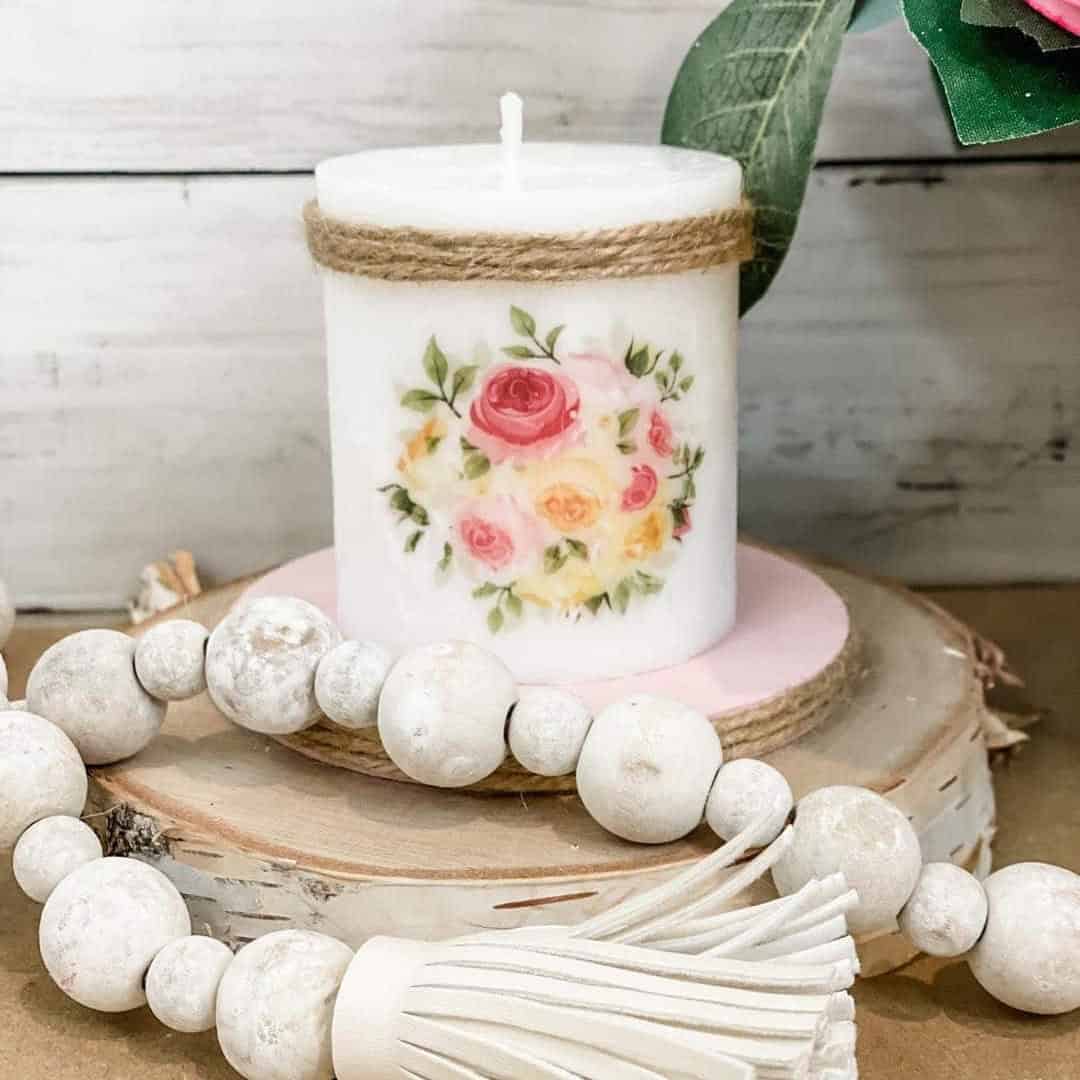 Floral Vintage Candle