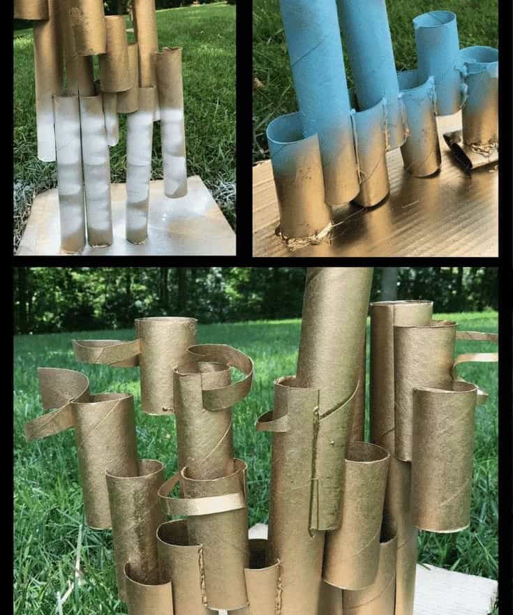 Cardboard Roll Sculptures