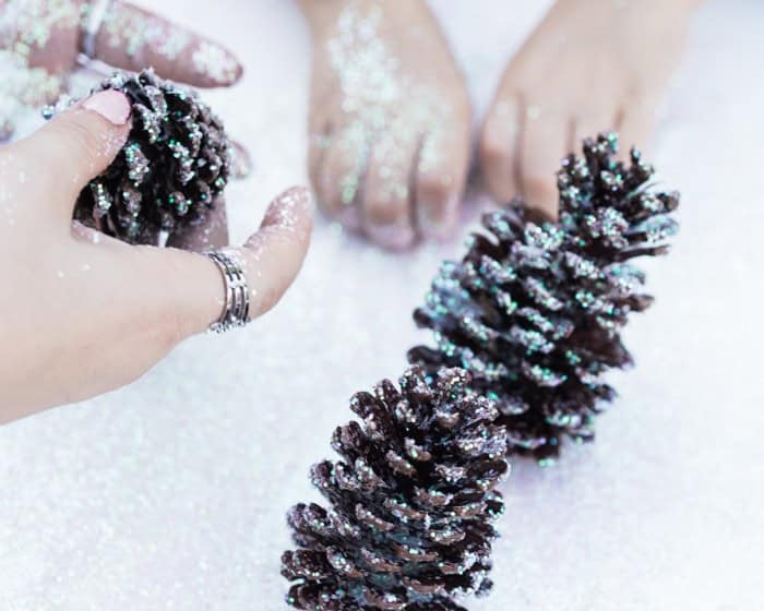 Glitter Pinecone Craft