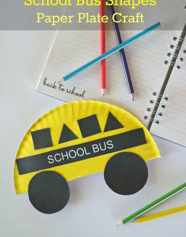 Paper Plate School Bus Craft