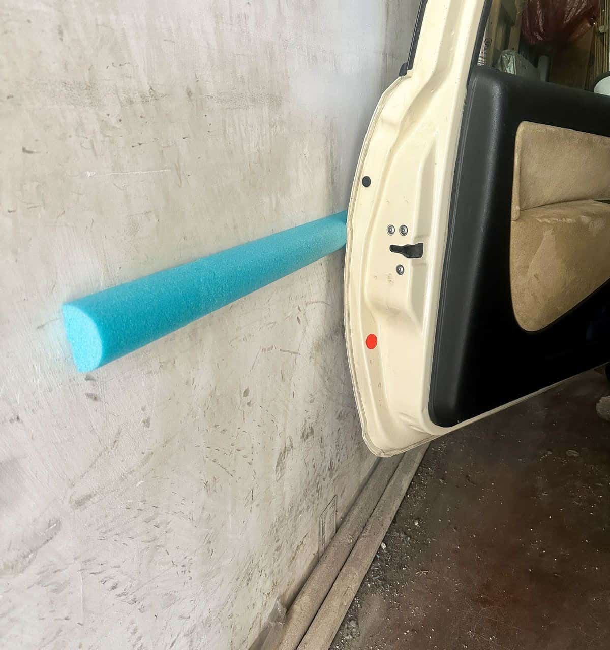 Attach a Pool Noodle to the Garage Wall to Protect Your Car