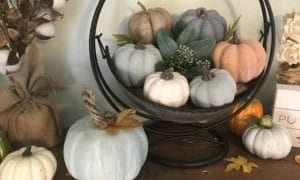 Pottery Barn Inspired Weathered Stone Pumpkins Fall Decor