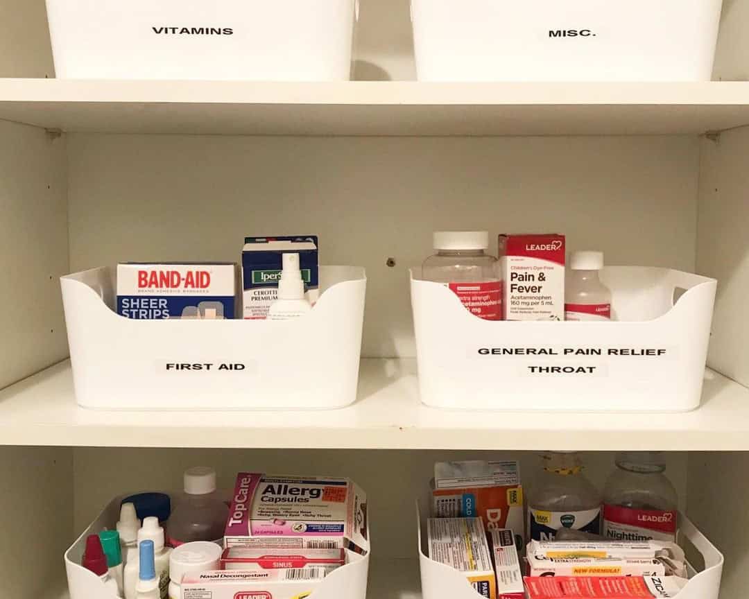 Medicine cabinet organizer