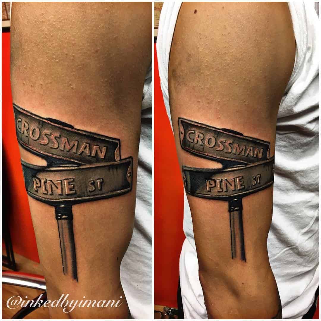 13] Unique Street Name Tattoo Ideas for Men