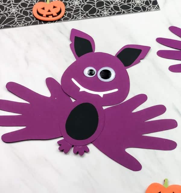 Handprint Halloween Bat Decor