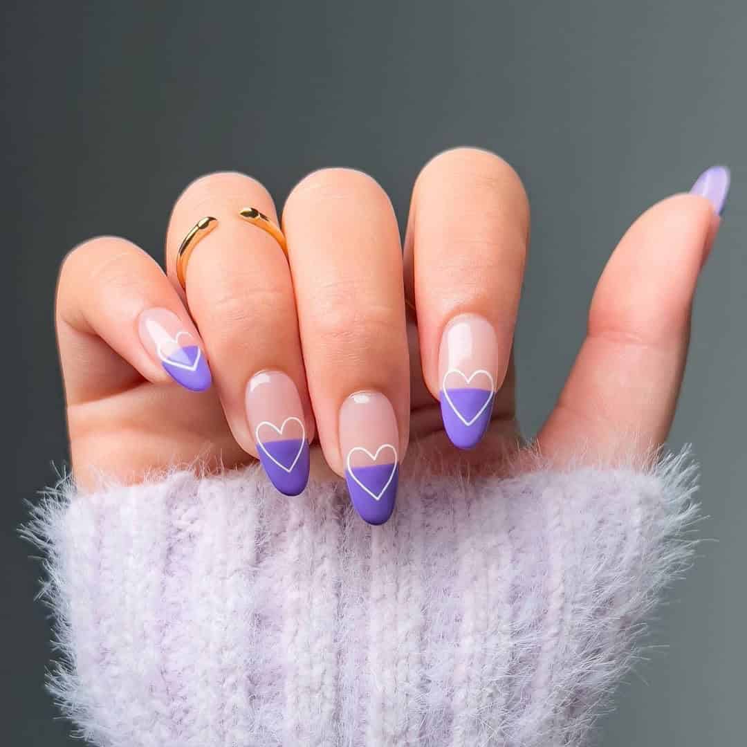 PURPLE TIPS NAILS