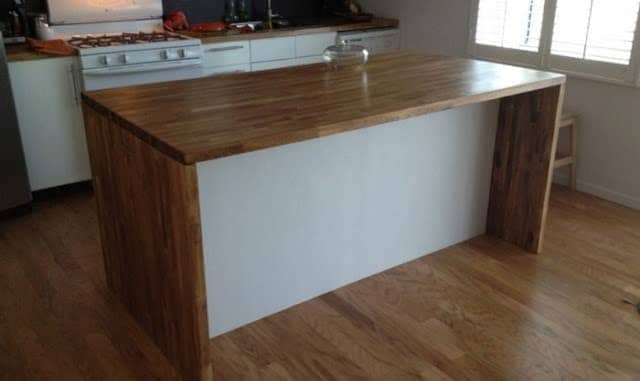 Wood Textured Kitchen Island