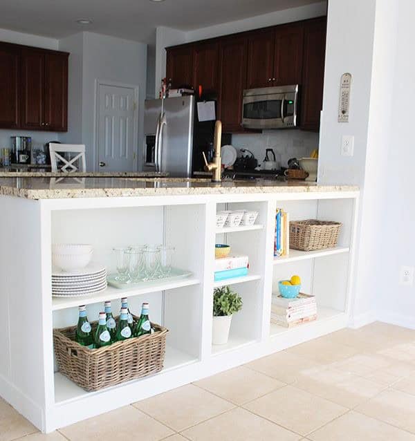 DIY Kitchen Under Counter Shelves from Billy Bookcase