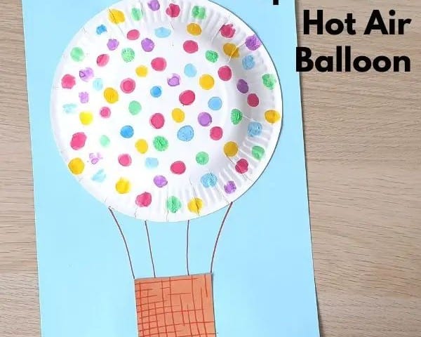 Paper Plate Hot Air Balloon