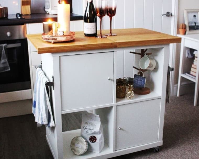 IKEA Kallax Kitchen Island Hack