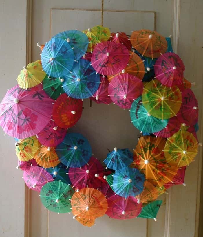 Paper Umbrella Wreath