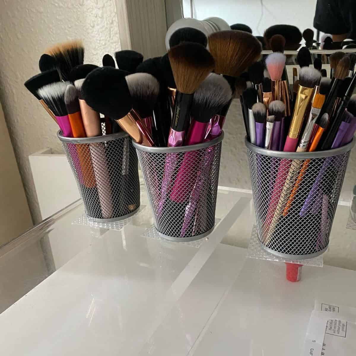 Dollar Store Brush Holders