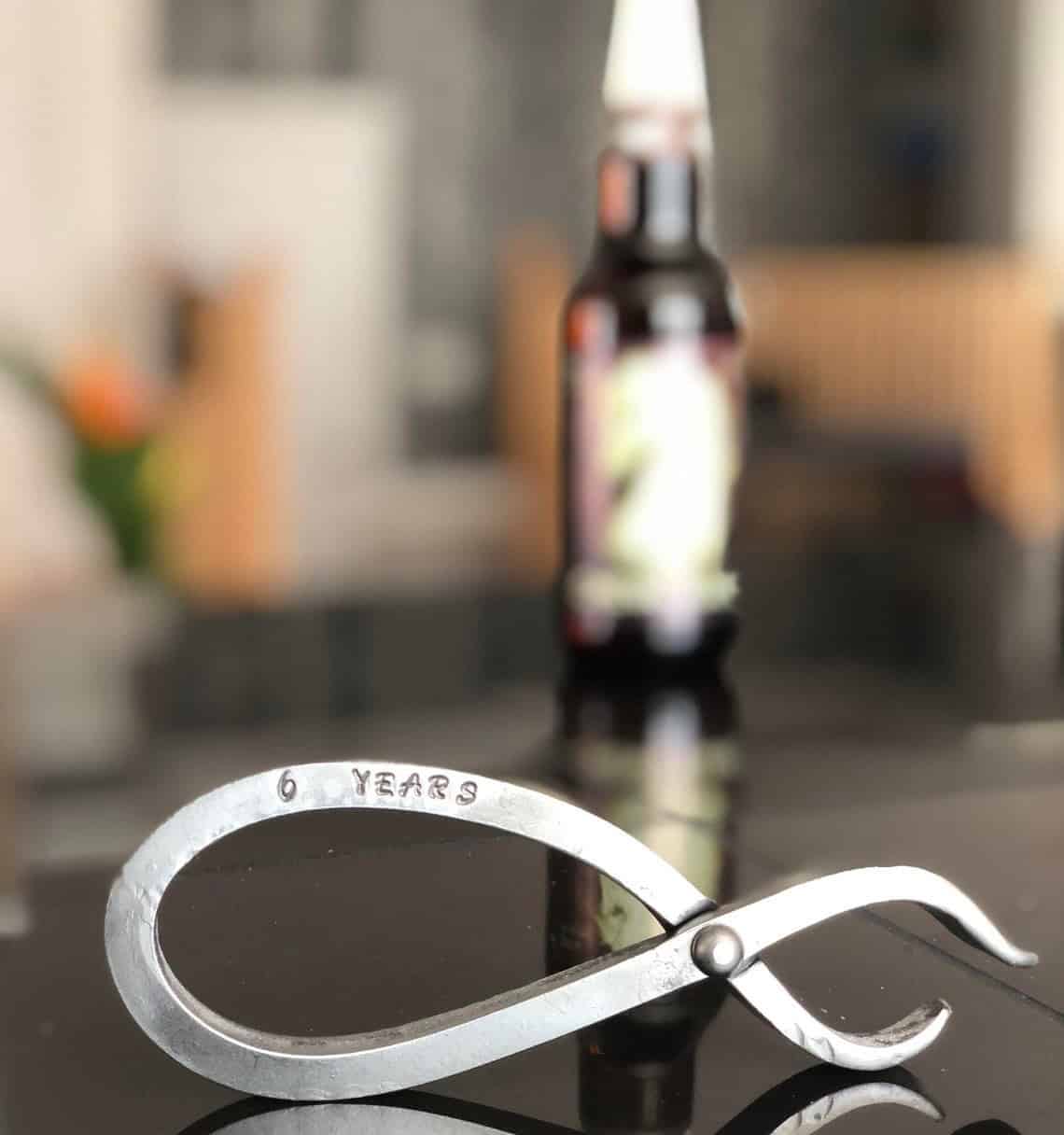 Iron-Forged Anniversary Bottle Opener