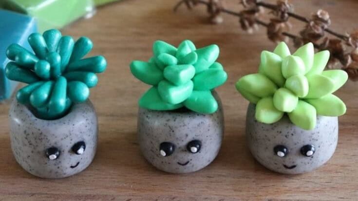 Mini Clay Succulents