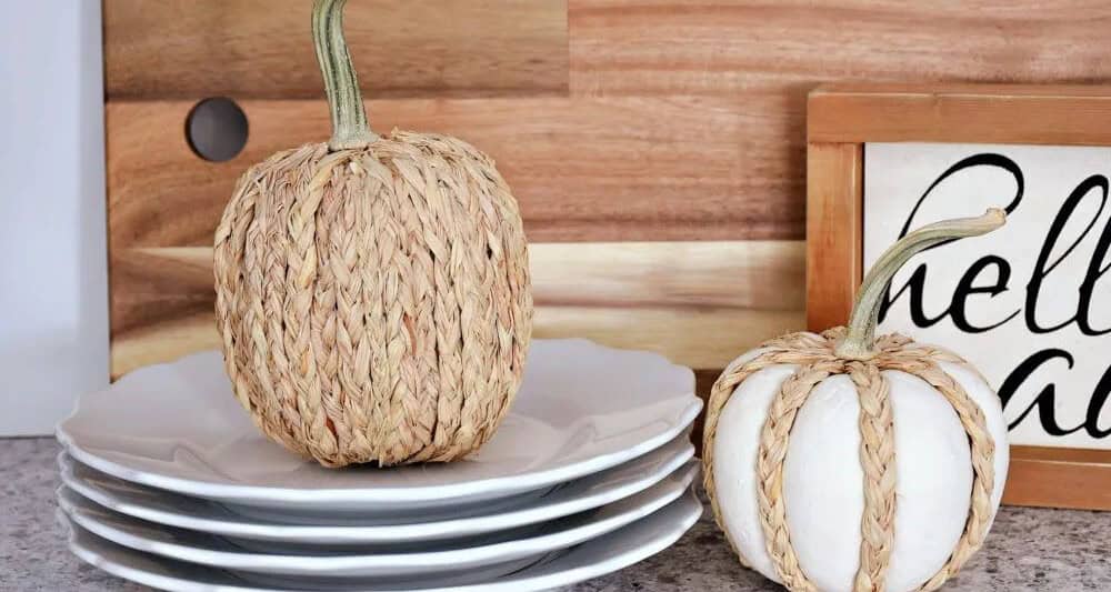 Braided Raffia Pumpkins