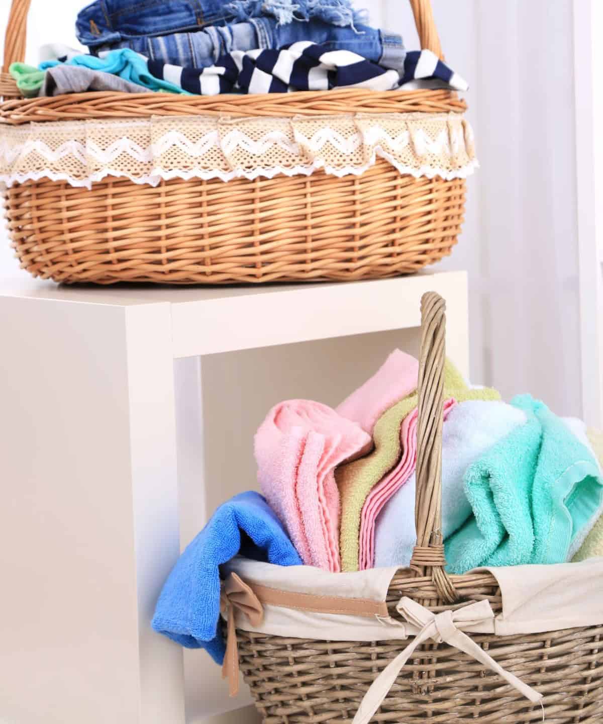 Use Baskets to Organize Clothes