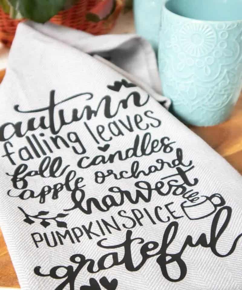 DIY Fall Tea Towel